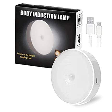 Motion Sensor Light, Battery Powered LED Sensor Light with On/Auto/Off Switch, Cordless Stick-on Magnet Wall Light for Stairs,Closet Night Light, Warm(Pack of 1)