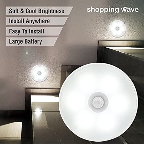 Motion Sensor Light, Battery Powered LED Sensor Light with On/Auto/Off Switch, Cordless Stick-on Magnet Wall Light for Stairs,Closet Night Light, Warm(Pack of 1)