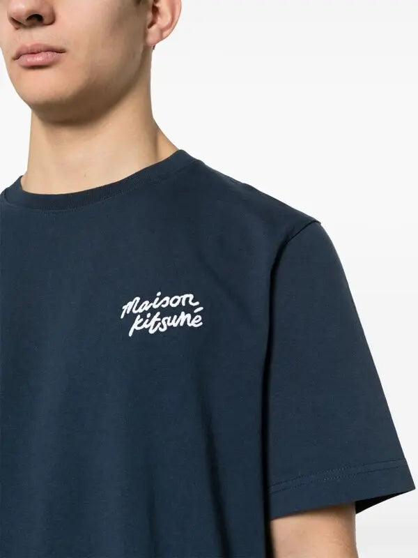 Maison Kitsuné Navy Blue Signature T-Shirt