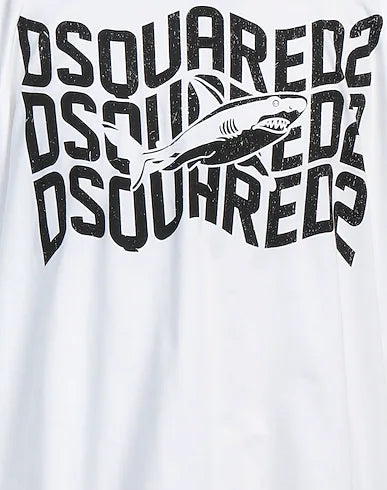 DSQUARED2 Shark Graphic Crew-Neck T-Shirt – White