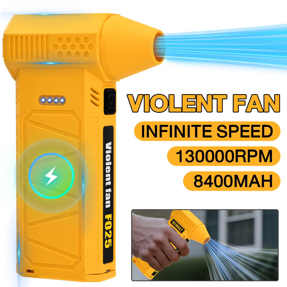 High Power Turbo Blower 110000RPM Portable Handheld Violent Fan Air Duster Car Home Dust Blower Cleaning Tool with 21700 Battery