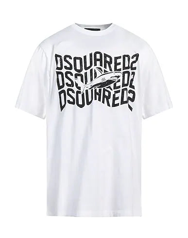 DSQUARED2 Shark Graphic Crew-Neck T-Shirt – White