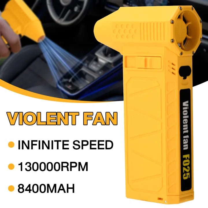 High Power Turbo Blower 110000RPM Portable Handheld Violent Fan Air Duster Car Home Dust Blower Cleaning Tool with 21700 Battery