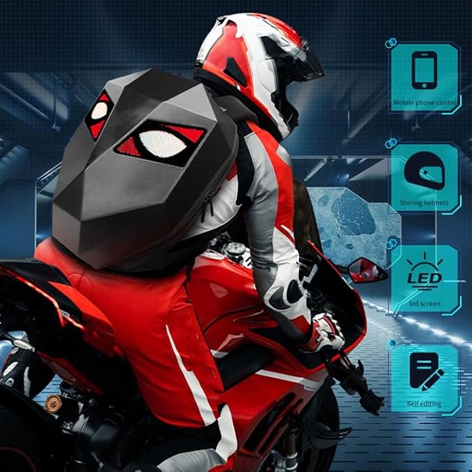 LED Motorcycle Backpack