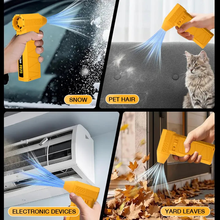 High Power Turbo Blower 110000RPM Portable Handheld Violent Fan Air Duster Car Home Dust Blower Cleaning Tool with 21700 Battery
