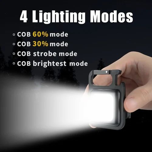 Keychain Work Light Keychain Flashlights 4 Light Modes 500Lumen