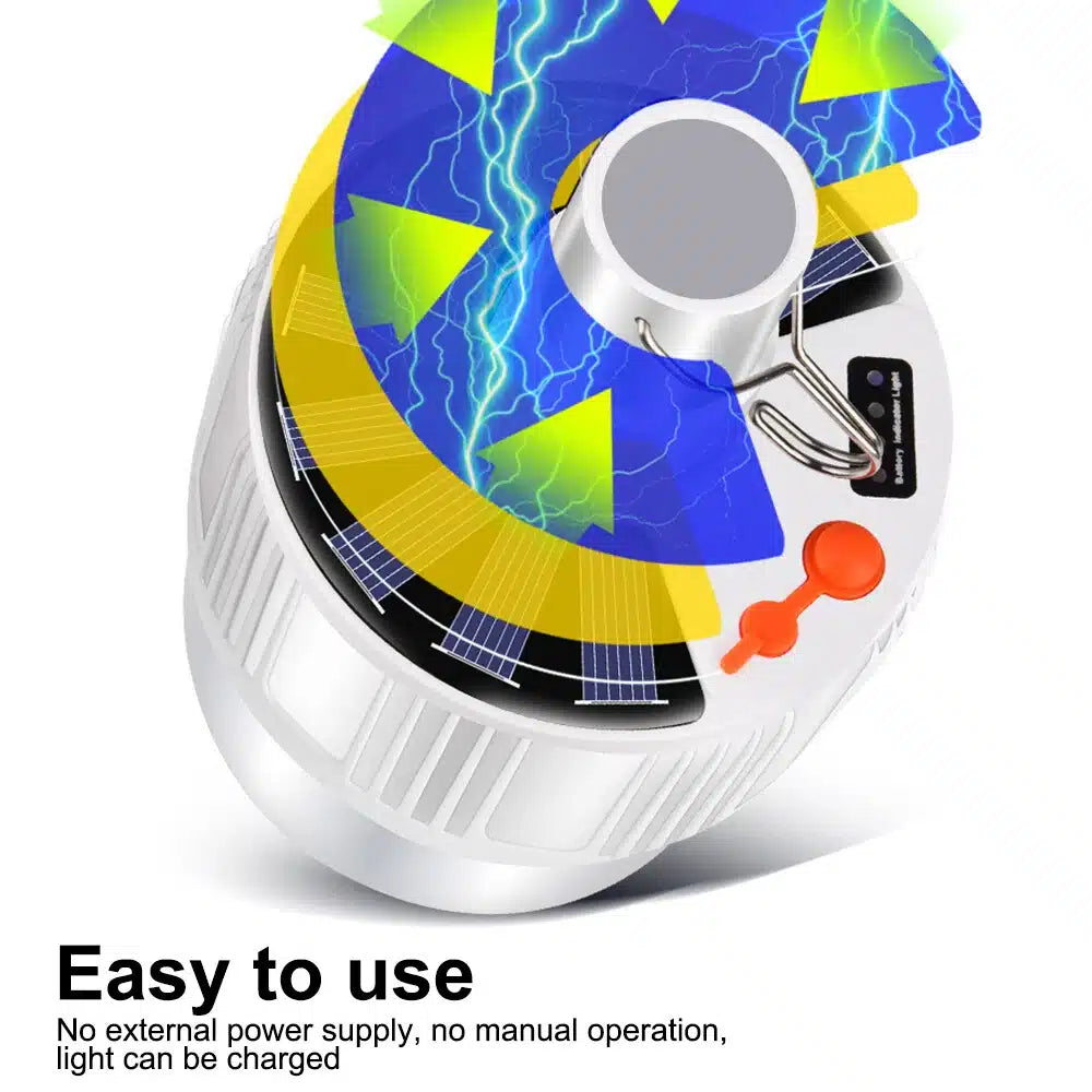 Solar LED Camping Lamp USB Rechargeable (25W)