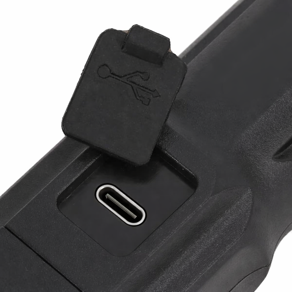 Strong Light Zoom Flashlight, IP65 Waterproof Grade USB Rechargeable Mini Flashlight Long Service Life 1200mAh Lithium Battery for Outdoor Lights