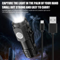 1pc Mini Flashlight Rechargeable LED Small Flashlight Super Bright 5 Modes Handheld Torchlight Portable for Night Reading, Emergency SD-1033